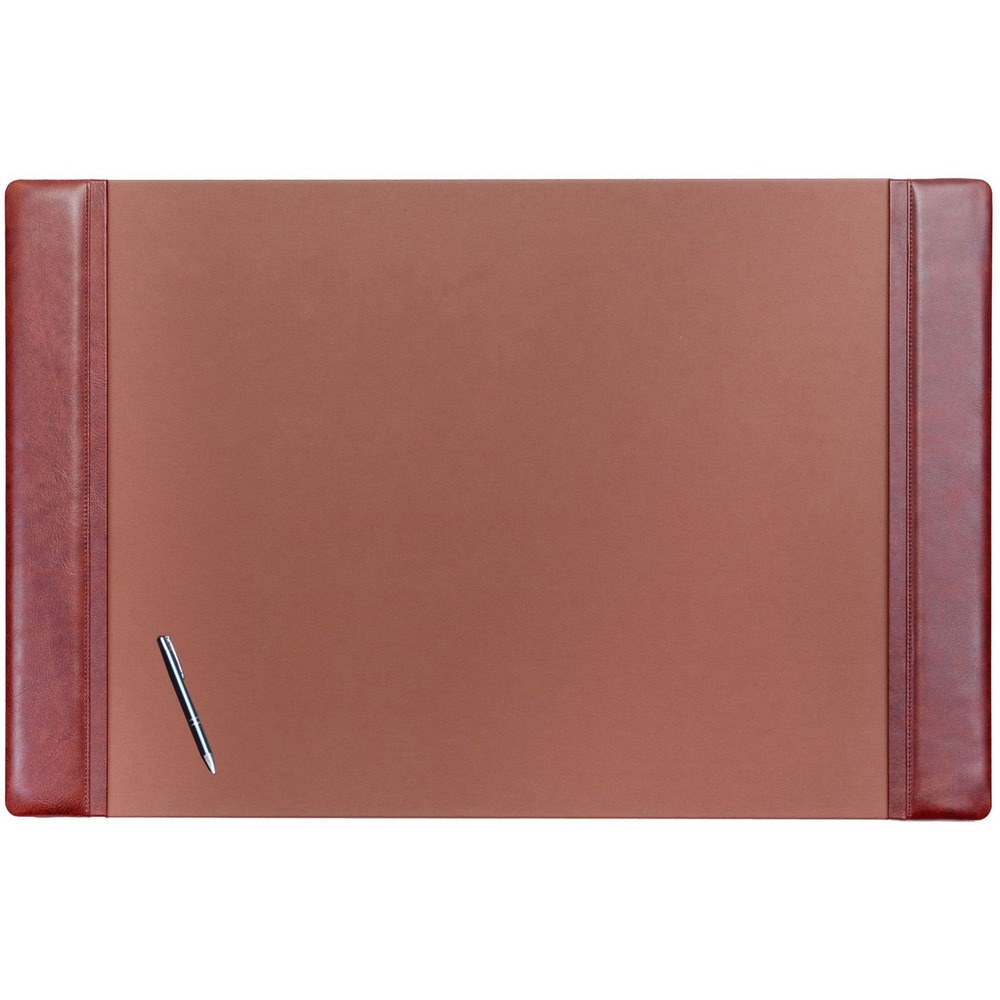 DACP3025 - Side-rail desk pad features a top-grain leather exterior with a faux-leather writing surface to provide a stylish way to protect your desktop from scuffs and scratches. Its smooth velveteen lining on the bottom offers excellent protection where you need it most. Desk pad can be safely used with blotter paper.