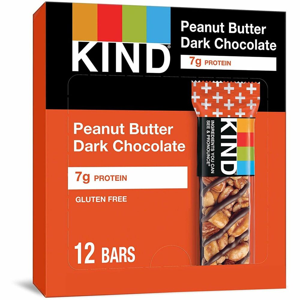 KND17256 - Kind Bars are made with tasty ingredients you can see and pronounce. Made from all-natural whole nuts, Kind Bars have no secret ingredients and no artificial flavors. This delicious treat gives your body essential nutrients like fiber, protein and antioxidants. Gluten-free, wheat-free, non-GMO bars contain peanut butter and dark chocolate. They do not contain trans fats, sulfur dioxide or hydrogenated oils. More from the Manufacturer