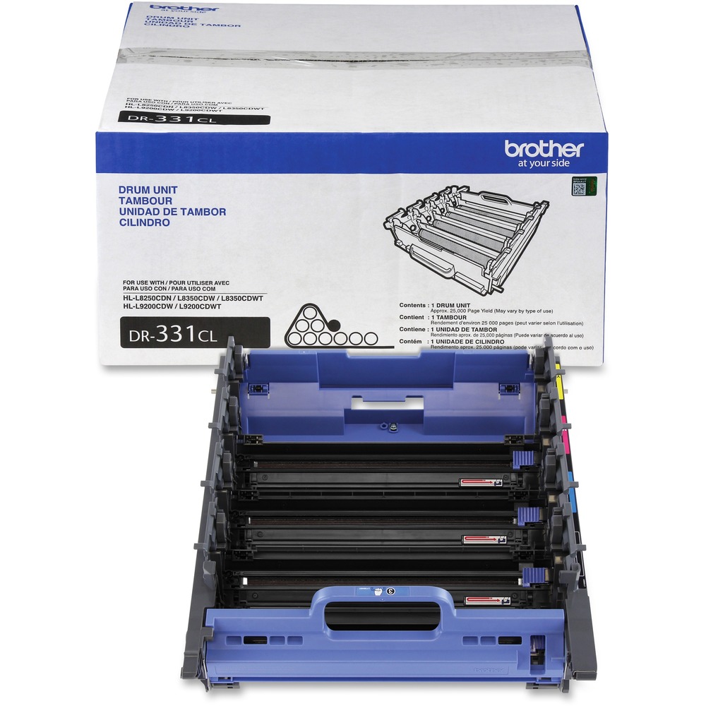 BRTDR331CL - Drum unit helps produce crisp, clear output in Brother HL-8350 Series Color Laser Printers. All genuine Brother printer supplies are designed as part of an entire printing system to provide a superior degree of quality. Cartridge yields approximately 25,000 pages. Yield may vary by type of use.