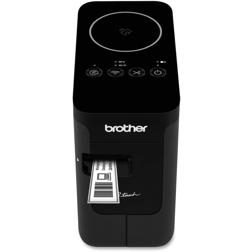 BRTPTP750W - Label maker offers flexible connectivity with built-in 802.11b/g/n to share with others on your wireless network, or USB interface to connect locally to a single user. Print customized labels up to 24mm wide - for indoor or outdoor use - with fonts and graphics from your PC or Mac. Print labels from your mobile device using Brother iPrint&Label app download. NFC connectivity lets you "touch to connect" to establish contact with most NFC-capable mobile devices. High print resolution supports crisp graphic, bar-code and logo printing. Do more in less time with super-fast print speeds and automatic half or full cutting support efficient multi-label printing. A vast assortment of templates can be downloaded from the Brother Cloud to help save time in creating labels. Power with the included AC adapter. The PT-P750W includes 0.94" (24mm) x 13.1' (4m) TZe starter tape and a USB cable. More from the Manufacturer