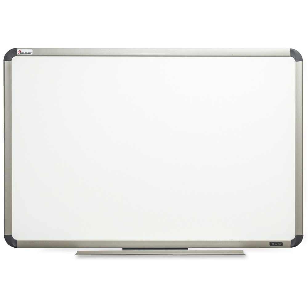 NSN6222117 - Total Erase White Board features a subtle grid for writing alignment and easy visibility of important details that you need to share. Dry-erase surface does not ghost or stain so your marks are easily erased. Detachable marker tray keeps your markers handy. Euro titanium frame offers stylish rounded corners and hardboard backing coated in aluminum to seal out moisture. Board includes one black dry-erase marker that is low-odor and nontoxic.