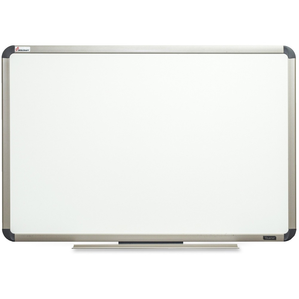 NSN6222125 - Total Erase White Board features a subtle grid for writing alignment and easy visibility of important details that you need to share. Dry-erase surface does not ghost or stain so your marks are easily erased. Detachable marker tray keeps your markers handy. Euro titanium frame offers stylish rounded corners and hardboard backing coated in aluminum to seal out moisture. Board includes one black dry-erase marker that is low-odor and nontoxic.
