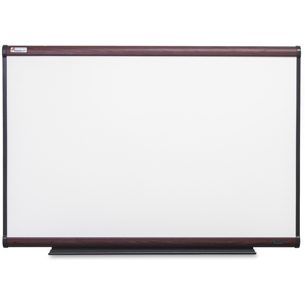 NSN6222128 - Total Erase White Board features a subtle grid for writing alignment and easy visibility of important details that you need to share. Dry-erase surface does not ghost or stain so your marks are easily erased. Detachable marker tray keeps your markers handy. Frame offers a stylish mahogany finish to complement your decor and hardboard backing coated in aluminum to seal out moisture. Board includes one dry-erase marker.