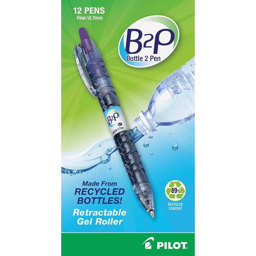 PIL31622 - B2P BeGreen Gel Pen is made from recycled plastic bottles and contains a high percentage of recycled material. Vibrant gel ink delivers smooth, effortless writing. Gel pen has a retractable fine point and is refillable for continued use with G2 refills. Gel pen also earned the prestigious Good Housekeeping Seal.