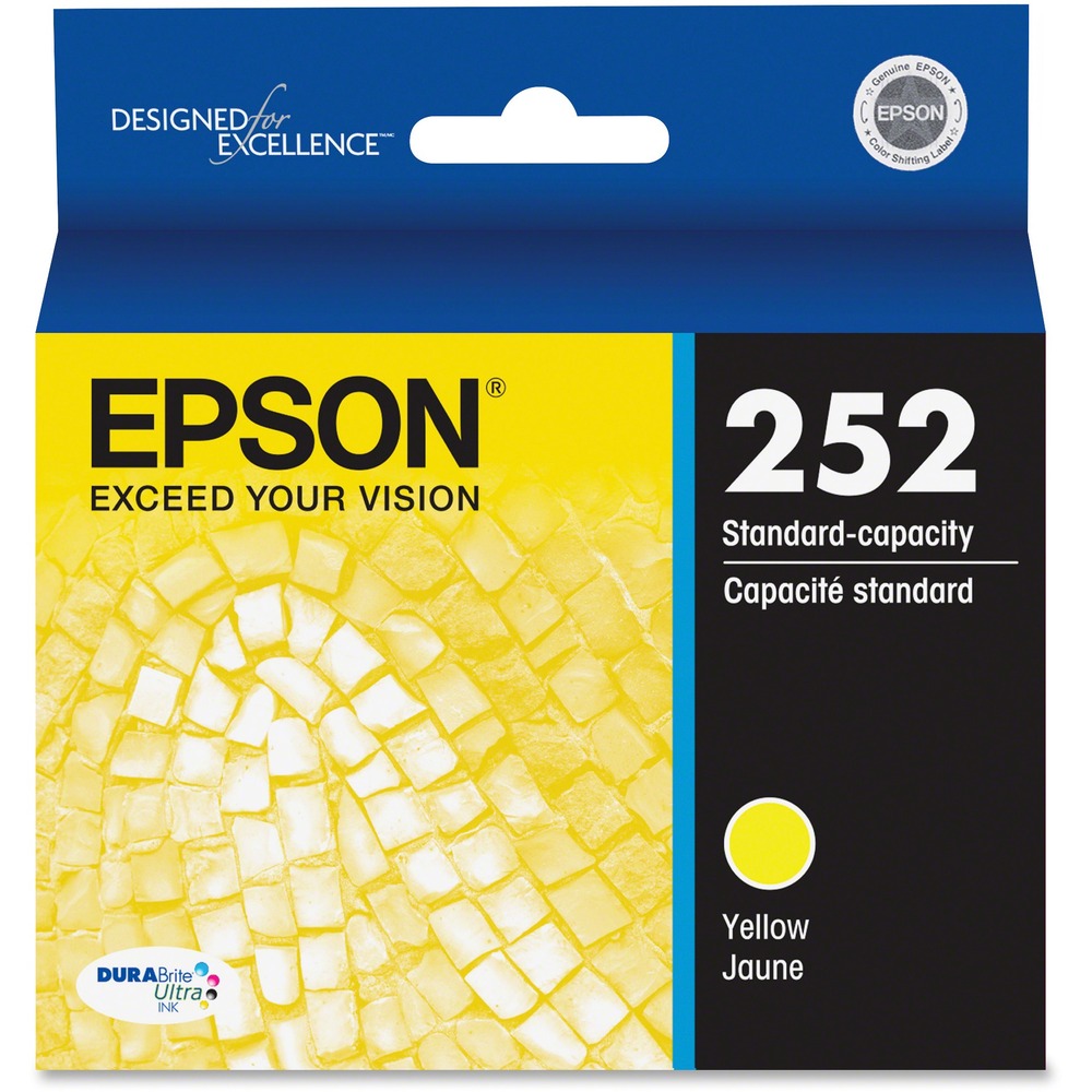 EPST252420S - Ink cartridge delivers brilliant results in your Epson WorkForce Pro WF-3620, WF-3640, WF-7610, WF-7620 and WF-7110. Design allows you to replace only the color you need with individual ink cartridges. Only one set of cartridges is needed to print amazing documents and great photos so no need to spend additional money on specialized cartridges to print on either plain or photo paper. For worry-free handling, the revolutionary DURABrite Ultra Ink produces smudge-resistant, fade-resistant and water-resistant prints that look brilliant on both plain and glossy photo paper.