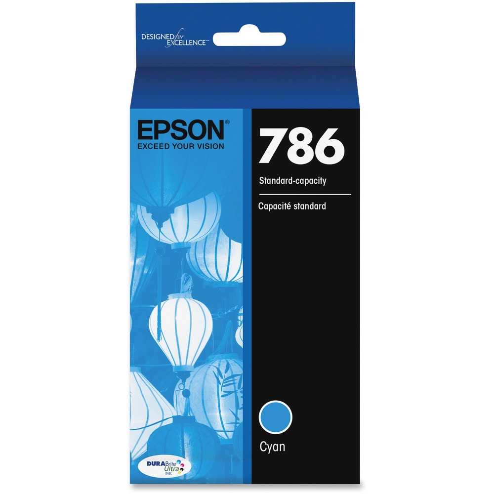 EPST786220S - Replace only the color you need with this individual ink cartridge. Only one set of cartridges is needed to print amazing documents and great photos in your Epson WorkForce Pro WF-5620, WF-5690, WF5110 and WF-5190 so no need to buy specialized cartridges to print on either plain or photo paper. For worry-free handling, revolutionary DURABrite Ultra Ink produces smudge-resistant, fade-resistant and water-resistant prints that look brilliant on both plain and glossy photo paper. Standard-capacity cartridge yields approximately 800 pages.