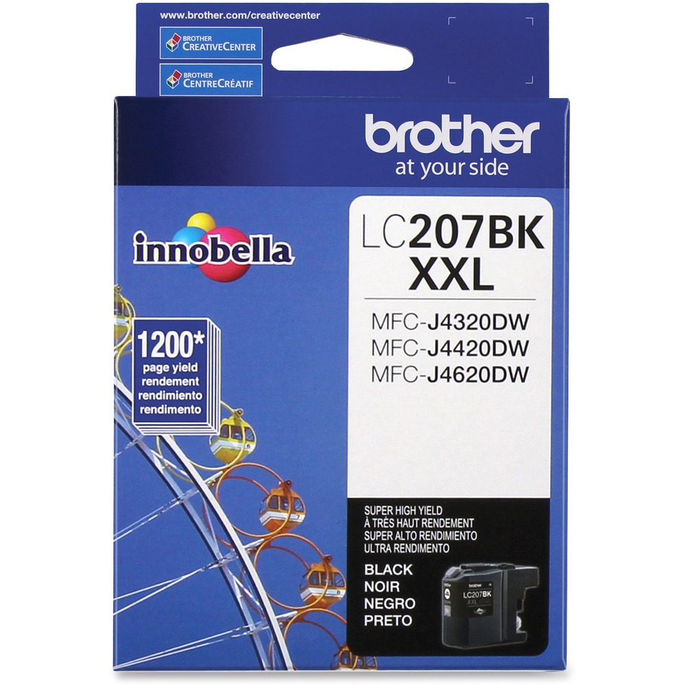 BRTLC207BK - Super high-yield ink cartridge produces crisp and professional results in Brother MFCJ4320DW, MFCJ4420DW and MFCJ4620DW. High capacity is perfect for high-volume printing. Innobella ink technology offers print longevity, richer colors and sharper images. Innobella ink is fade-resistant and color-fast to deliver high-quality images that stay vivid for years. Each cartridge yields approximately 1,200 pages.