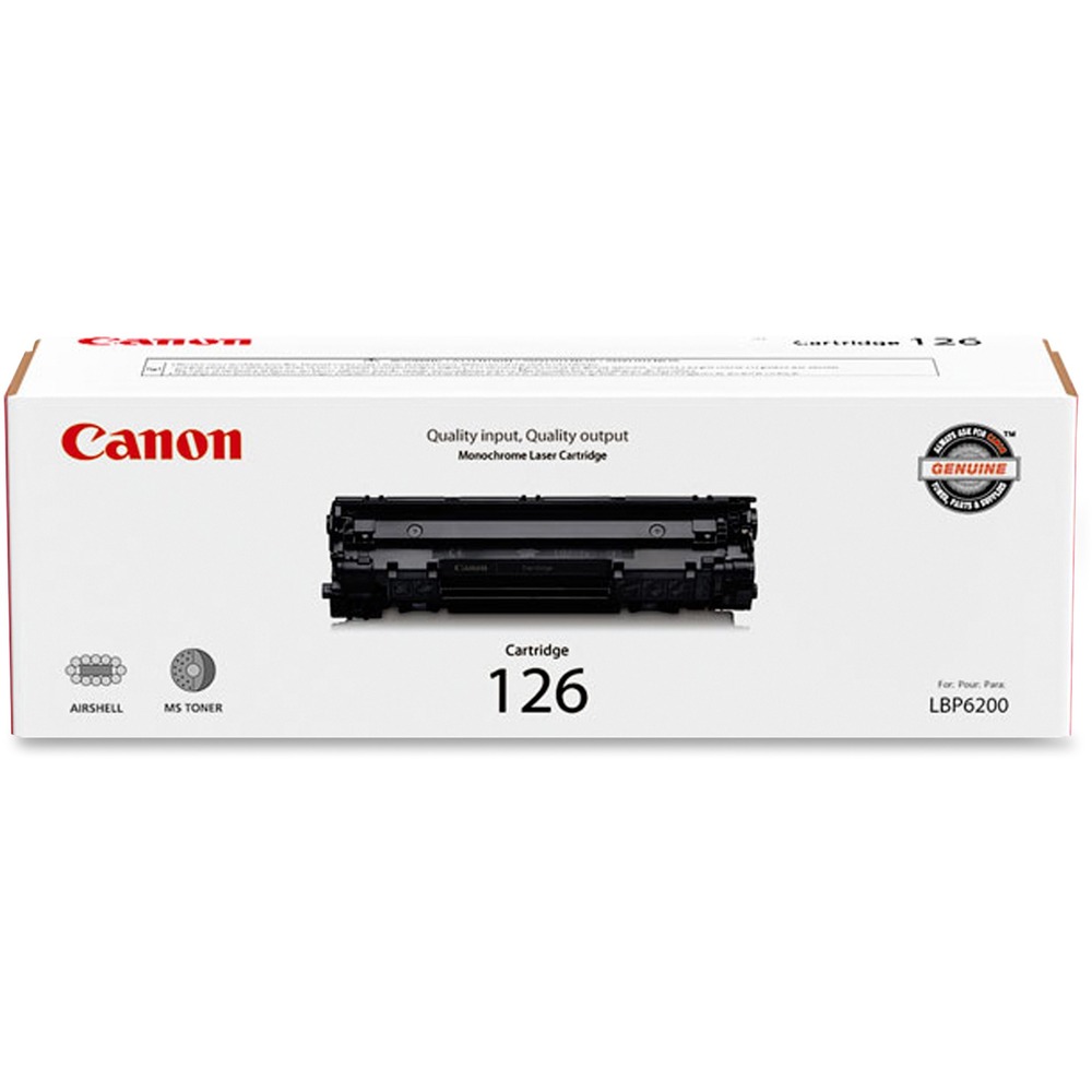 CNMCARTRIDGE126 - Ink cartridge is designed specifically for use with the Canon imageClass LBP6200d. It helps to improve image processing, precise character quality and overall image quality. The toner and drum are both combined into just one easy-to-replace cartridge. Cartridge yields approximately 2,100 pages.