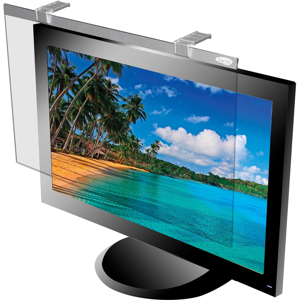 Kantek LCD Protect Anti-Glare Filter Silver - For 21.5" , 22" LCD Monitor - Scratch Resistant, Damage Resistant - Acrylic - Anti-glare - 1 Each