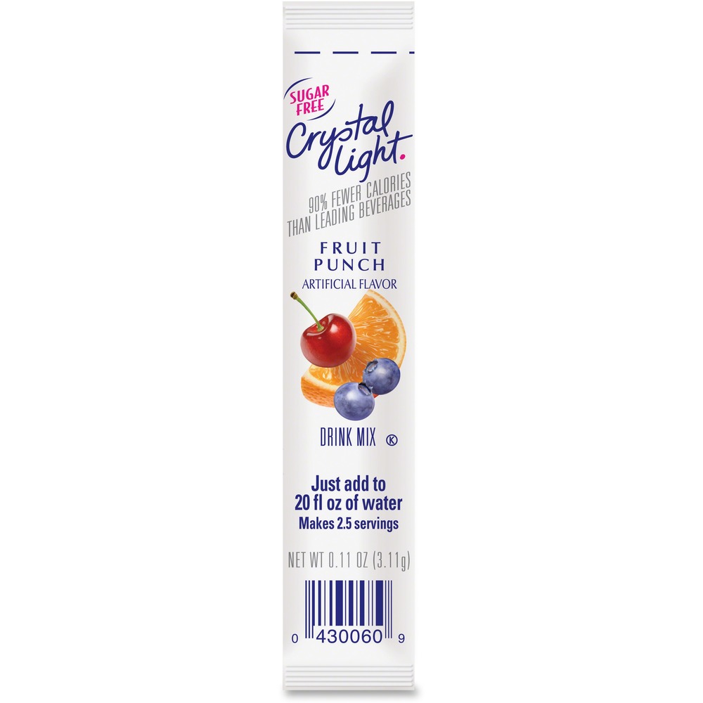 KRF00006 - Crystal Light On-The-Go Mix Sticks offer a low-calorie beverage alternative. Simply pour the contents of the stick into a 20 oz. bottle of water or a glass with 2-1/2 cups of water for a refreshing treat in Fruit Punch flavor. Sticks of sugar-free crystals are a simple way to enjoy hydration on-the-go.