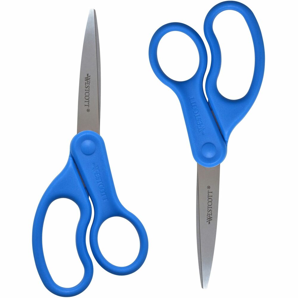 ACM15452 - All-purpose scissors offer a lightweight, durable design for everyday use. Stainless steel blades are corrosion-resistant for durability. Straight ambidextrous handles can be used by left-handed or right-handed cutters so they are perfect for your classroom or communal areas.