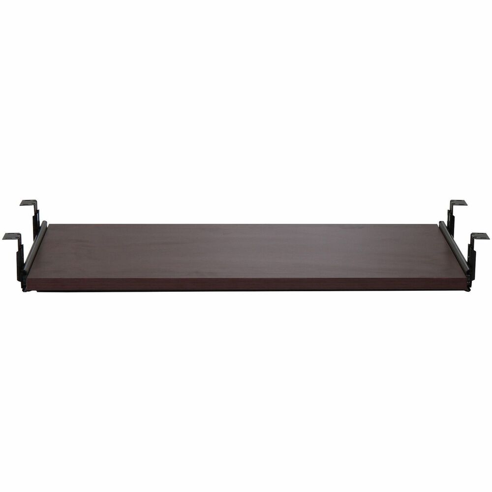 LLR87523 - Keyboard tray can be easily attached to desks in the Lorell Essential Series and most other desks. Tray slides under the desk and out so you can type comfortably in your work area. Tray features a durable, melamine laminate surface.