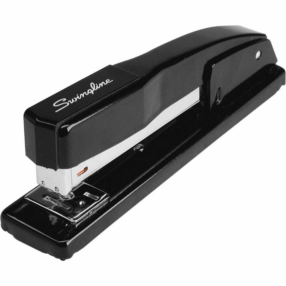 SWI44401 - Commercial desk stapler offers durable all-metal construction. Commercial-grade stapler features an efficient no-nonsense design: positive-locking latch for safety and control, performance-driven mechanism for long-term stapling integrity. Staples 2 to 20 sheets of 20 lb. paper with S.F. 4 Premium staples. More from the Manufacturer