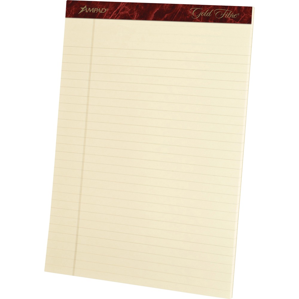 TOP20011 - Vintage-inspired writing pads offer a classic appeal and decorative binding. Each pad contains 50 ruled sheets of 20 lb. paper. Each legal/wide-ruled sheet has 11/32" line spacings and a 1-1/4" left margin. Microperforations allow easy tear-out. Writing pad features a 60 point, chipboard back for writing support.