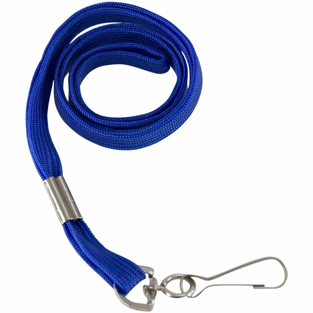 BAU65613 - This flat-braided lanyard is perfect for securing your ID badge. Convenient, flat metal hook fastens to an item's eyelet for fast setup. Thick shoelace-style, 3/8" wide lanyard lies flat against your body. 36" length offers enough extension to swipe your ID. More from the Manufacturer