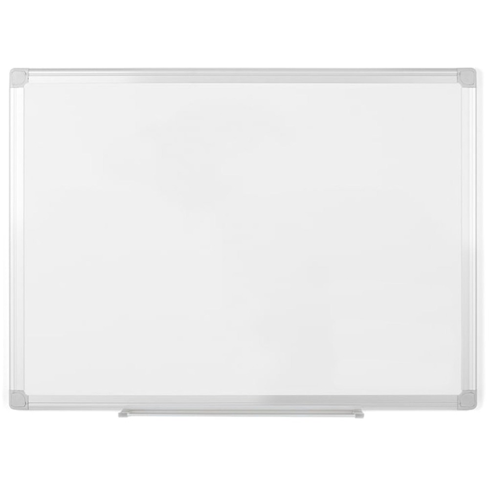 BVCMA0200790 - Dry-erase board contains eco-friendly materials and can be mounted vertically or horizontally. Magnetic/dry-erase surface is suitable for moderate use. Sturdy, aluminum frame around the magnetic lacquered steel features a four-corner mounting system for a quick, easy way to display the board. Snap-on pen tray keeps markers and other accessories within reach.