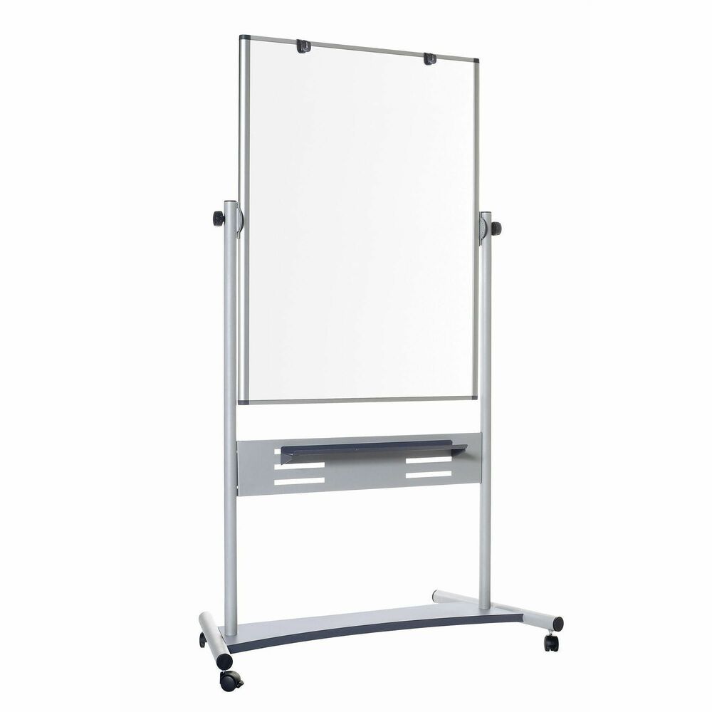 BVCQR5203 - Dual-sided, dry-erase board features easy-clean, magnetic surfaces that wipe down cleanly to maintain its bright surface through every use. Reversible design allows you to simply rotate the board to instantly double your writing space. Easy-glide, locking casters roll smoothly across floors for effortless mobility from room to room. Adjustable tray can be positioned in various locations to keep your writing utensils and erasers within easy reach. Universal pad retainer works with all pads (sold separately). Dry-erase board is perfect for classrooms, presentations, training environments and more.