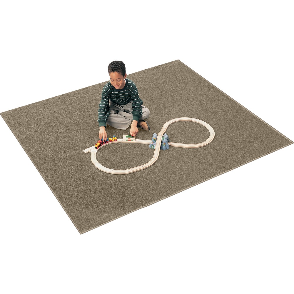 CPT2100703 - Part of the Mt. St. Helens Solid Collection, this anti-static, nylon rug withstands the daily wear and tear of a class of children whether they're jumping around or sitting quietly with a book as they continue to grow and develop. Solid color carpets can suit any classroom, no matter the size or color scheme. This rug breaks up hard floors, reducing slippery spaces in your classroom. A rug can also cushion the fall when toddlers stumble and help reduce background noise that can impede learning. Durable, KIDply backing helps prevent wrinkling and creasing. This soft, flexible backing also provides increased thermal insulation performance for a warmer room. The Textured Saxony Cut Pile is made with a two-ply, N6 Recyclable Yarn Type. Rug is treated with Carpet Guard and meets or exceeds Class I rating as specified in NFPA Life Safety Code 101.
