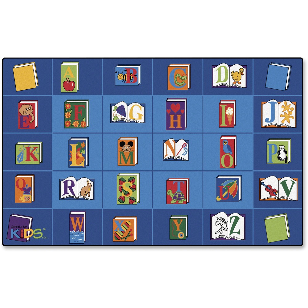 CPT2613 - This area rug is perfect for library and classroom reading or seating areas. Rectangular rug provides children with plenty of elbow room. Bright colors and large spaces make this rug a perfect fit for any age or grade level.