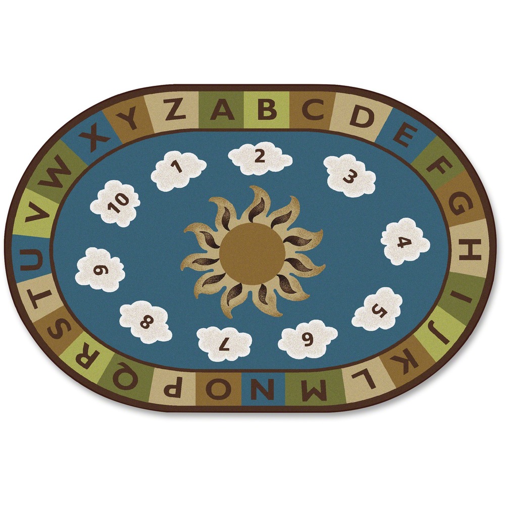 CPT94708 - This exciting alphanumeric rug provides a calming theme that's perfect for all activities. Young learners will enjoy practicing numbers and letters on this classroom carpet. Rug is excellent for children of all ages.