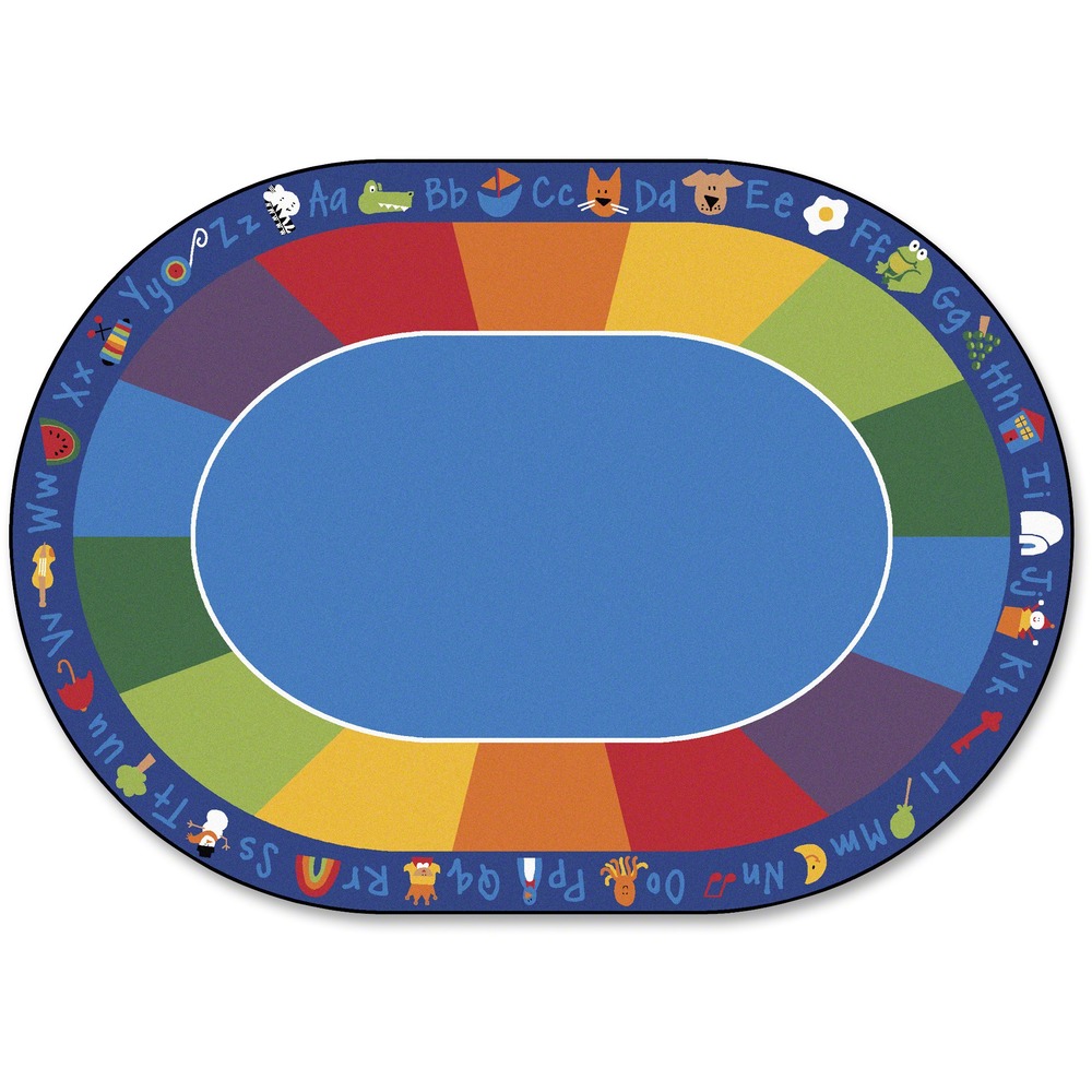 CPT9616 - This seating rug teaches children the alphabet while providing plenty of wiggle room. The phonic images make this a fun place for children to learn. Rug is perfect for children of all ages.