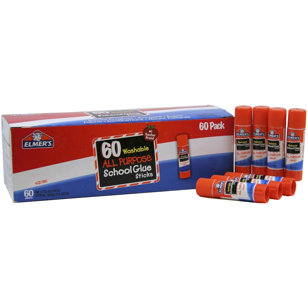EPIE501 - All-purpose school glue sticks provide a clear, smooth application that is perfect for school projects. Washable design makes them easy to use and easy to clean. This bulk pack is great for the whole classroom. More from the Manufacturer