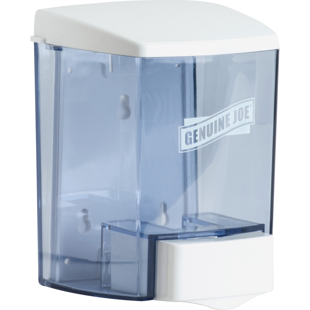 GJO29425 - Soap dispenser eliminates wasteful use by dispensing approximately 1cc per stroke. Versatile construction is tested and proven to work with antimicrobial, antibacterial and antiseptic soaps. See-through tank with a water-resistant top lets you easily monitor the current level of soap to prevent sudden depletion. Soap dispenser is designed for use with liquid and lotion soaps that do not contain pumice. More from the Manufacturer