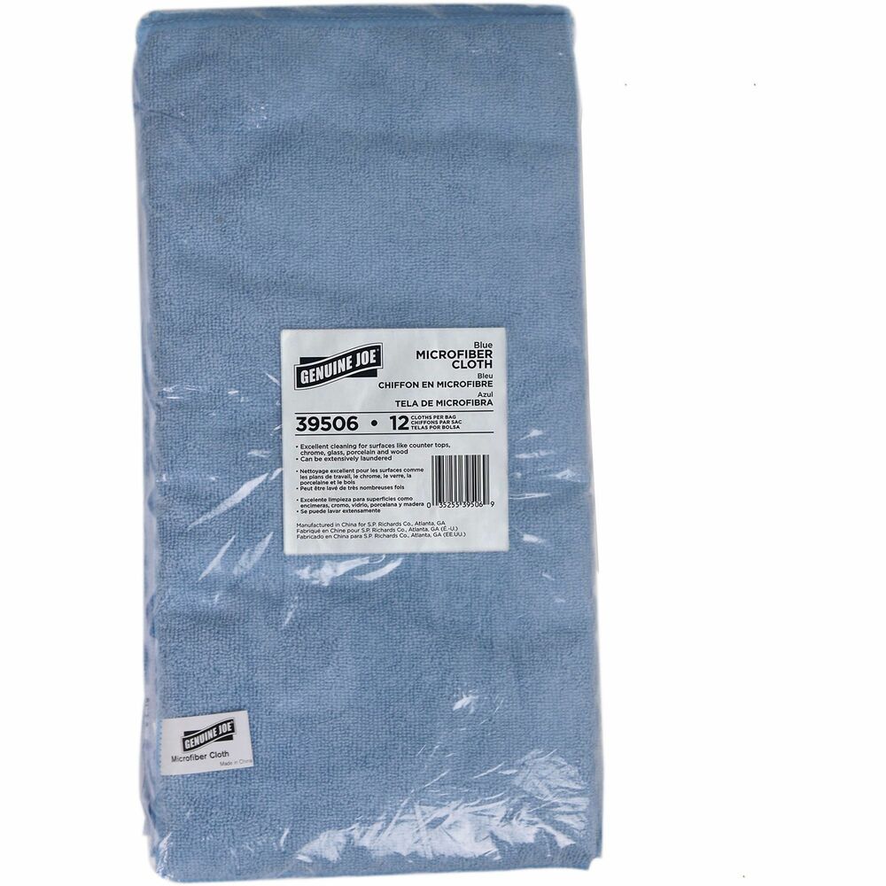 GJO39506 - Microfiber cloths are a great choice for dusting and cleaning. Split fibers create a positive charge that grasps dust and dirt without damaging surfaces. The 260 gsm microfiber is safe for dry dusting hardwoods and for dusting. Use with or without chemicals. Cloth effectively removes bacteria without the need for chemicals. It can remove 99 percent of bacteria with water alone.