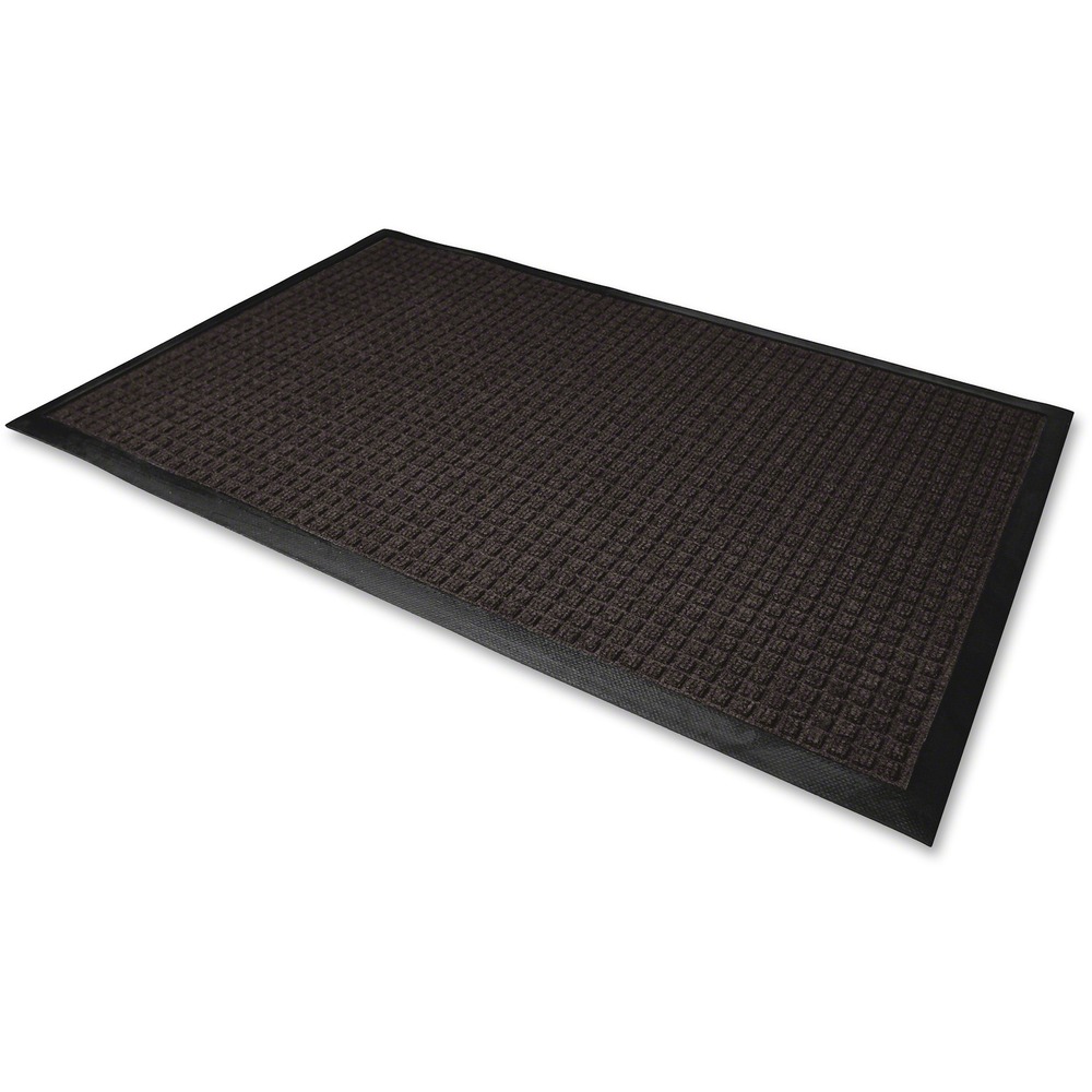 MLLWG031004 - Floor mat protects your floors in high-traffic areas. The carpet-covered, rubber nibs scrape shoes of debris and pull moisture away from shoes. Rubber backing provides maximum durability and reduces sliding. Floor mat passes flammability standards DOCFFI-70.