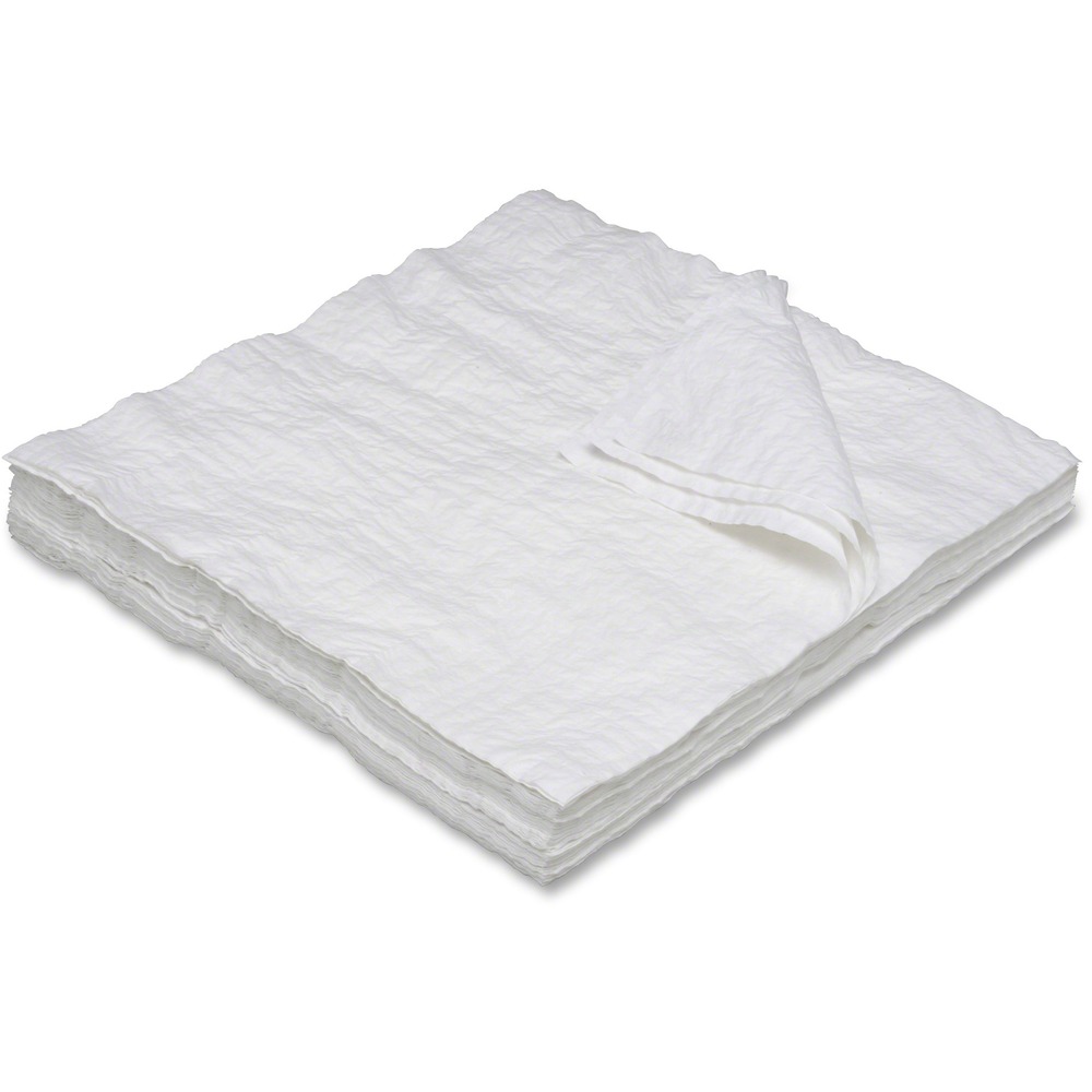 NSN8239773 - General-purpose wiper cleans up in offices, hospitals, housekeeping and fleets. Four-ply design is very absorbent so the towels work well for cleaning grease, grime and spills but is not intended for plastic. Medium-duty towels are perfect for multipurpose or one-time use. They are nylon-reinforced to resist tearing. Material is made with 40 percent recycled content and 40 percent post-recovered material.