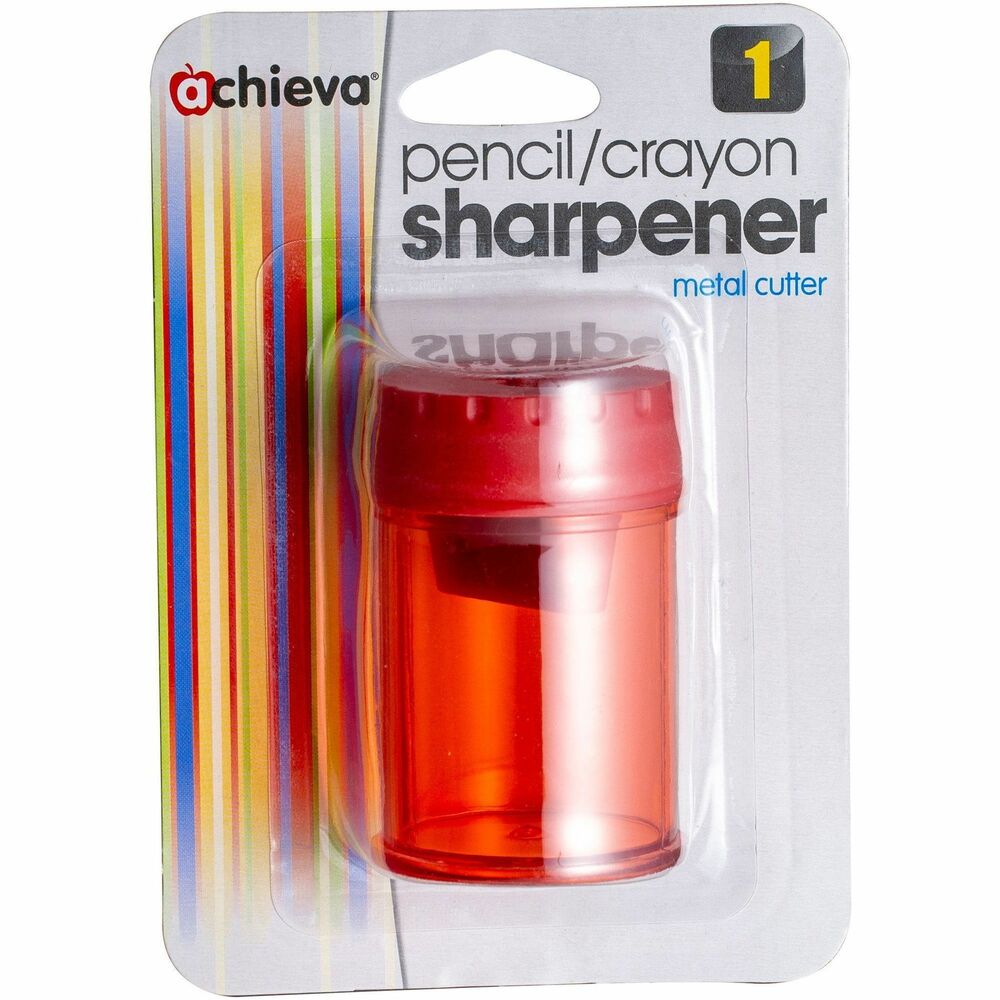 OIC30240 - Quickly sharpen your writing and coloring utensils with this Double-Barrel Pencil/Crayon Sharpener. See-through receptacle allows you to view loose shavings to let you know when to empty. Sharpener is perfect for use in a classroom or at home. More from the Manufacturer