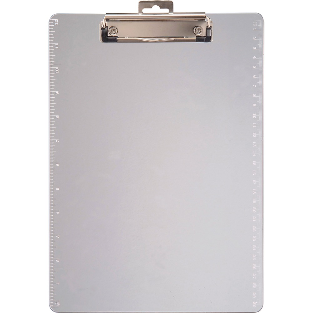OIC83016 - This transparent clipboard provides a smooth writing surface when you're traveling, at the work site and more. Low-profile, metal clip is durably designed to hold papers in place while you write. Firm surface ensures your writing is legible. Sides feature ruler markings for quick measurements. Hang hole allows easy storage between uses. More from the Manufacturer