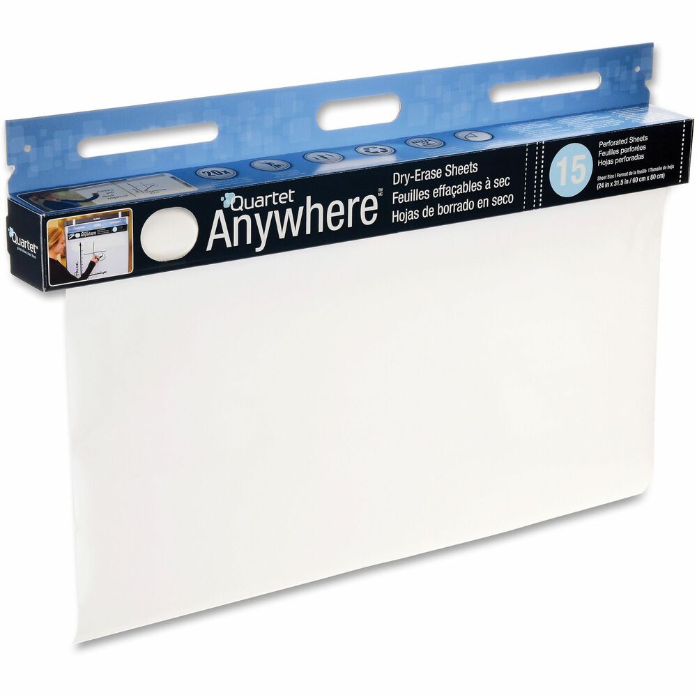 Quartet Anywhere DryErase Sheets 480" (40 ft) Length Paper White