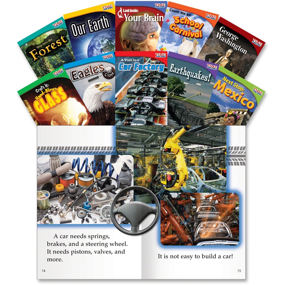 SHL16101 - Prepare readers for more challenging text with these books that feature engaging TIME For Kids content that is sure to motivate even the most reluctant reader. Each book introduces new vocabulary, diagrams and graphics combined with science and social studies themes. Books are designed for second-graders.
