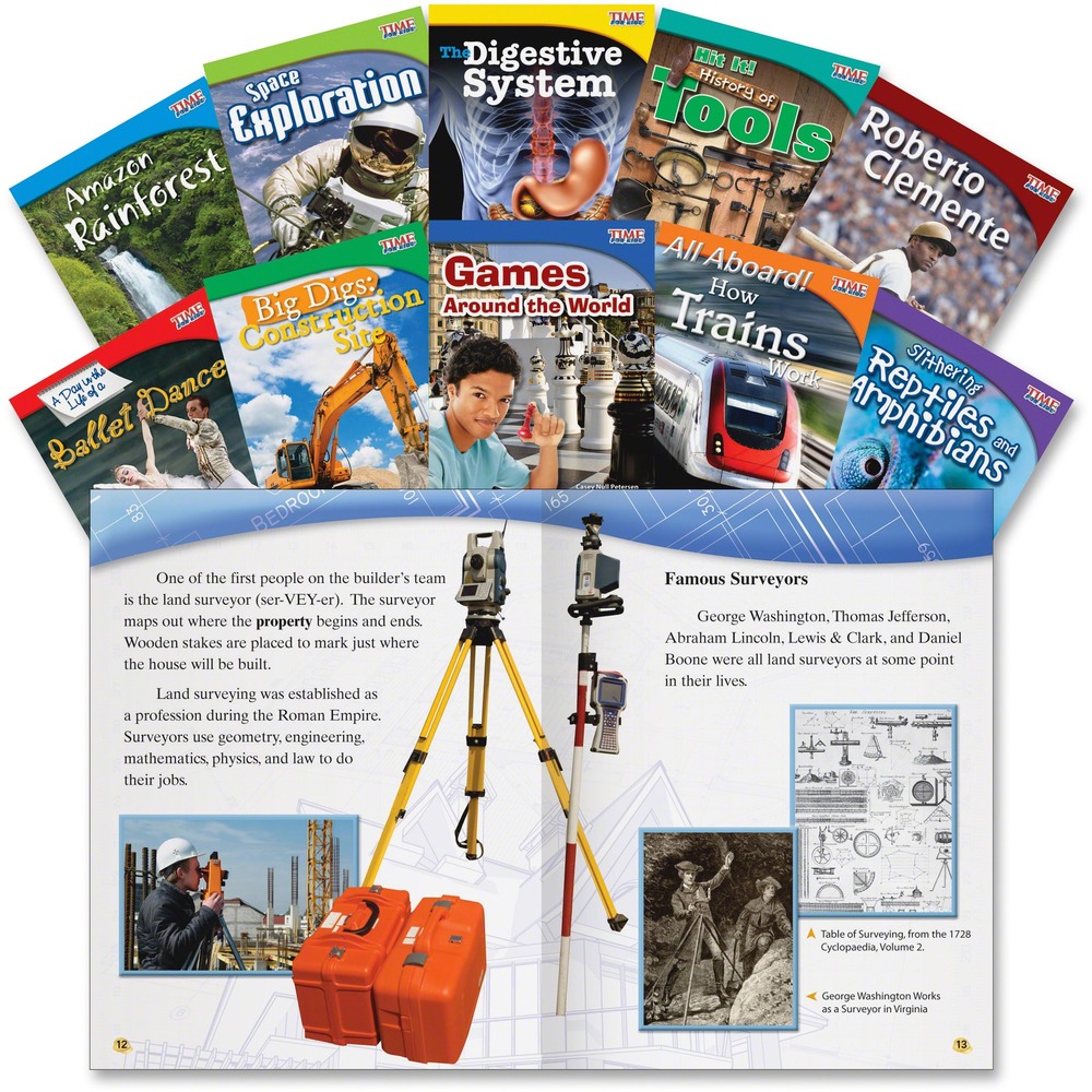 SHL16109 - This set provides a transition to upper level reading and motivate discovery with inspiring science and social studies topics. Each book features TIME For Kids content with challenging text and vocabulary and high-quality photos and graphics. Books are designed for third-graders.
