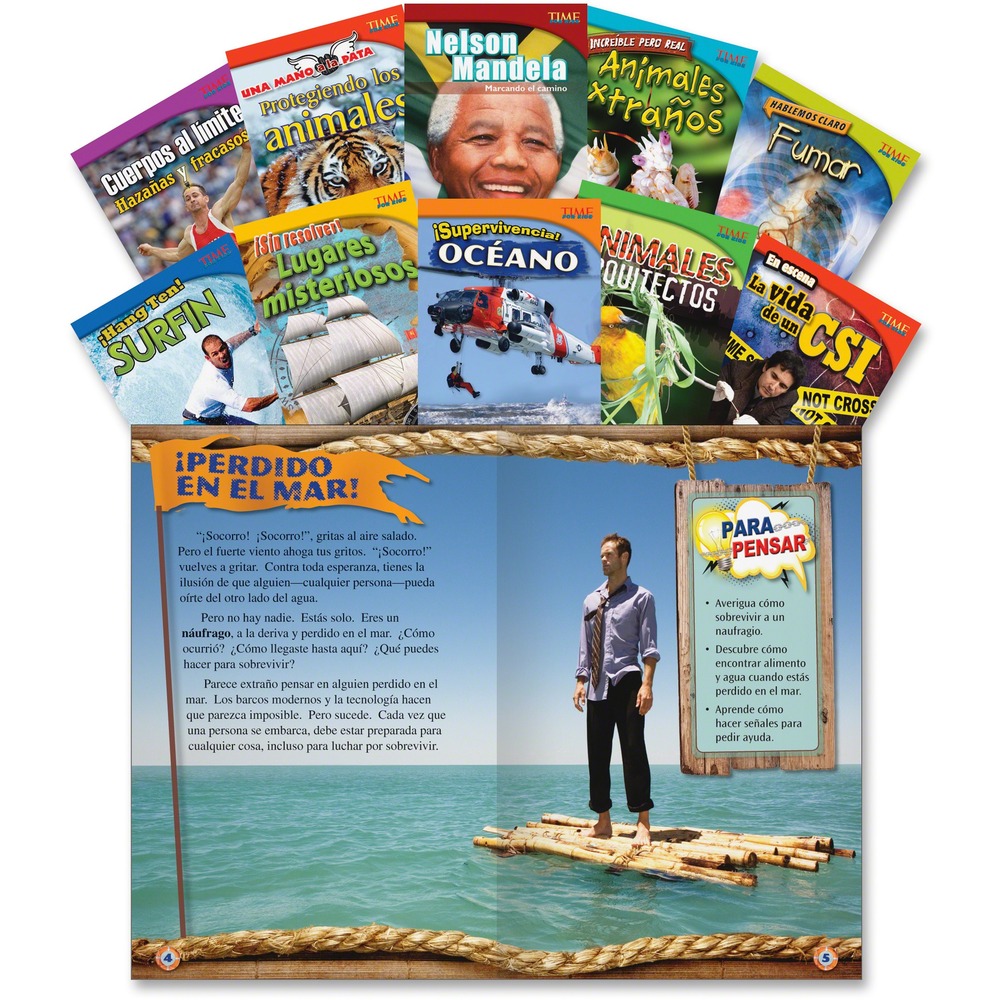 SHL18383 - Reading is an adventure with these engaging books written in Spanish. Each book features engaging layouts, TIME For Kids content, high-interest photographs, informational text, vocabulary and sidebars. Books are designed for fourth-graders.