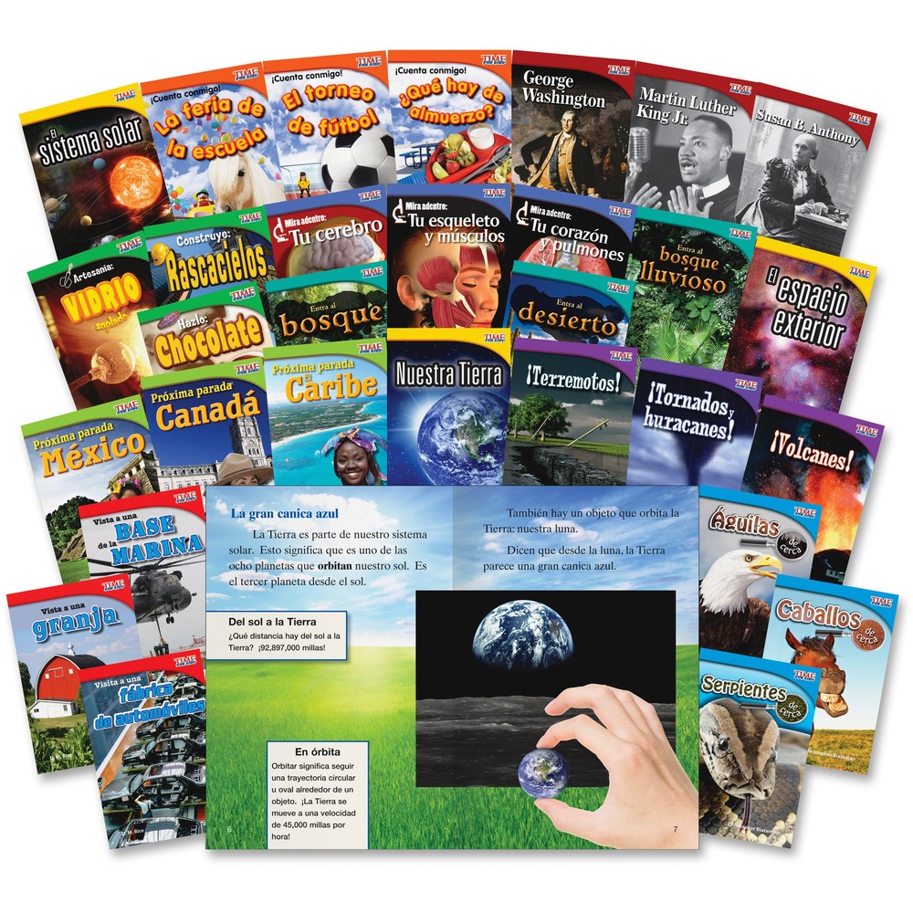 SHL18390 - Reading is an adventure with these engaging books written in Spanish. Each book features engaging layouts, TIME For Kids content, high-interest photographs, informational text, vocabulary and sidebars. Books are designed for second-graders.