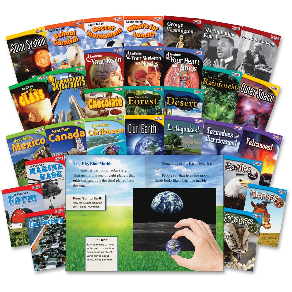 SHL18391 - Find out what life is like in the rainforest, uncover the secrets of the human brain, step into the shoes of three inspiring individuals and more with this 30-book collection. Supplement your reading program, build your classroom library and enhance your intervention program with high-interest nonfiction leveled books. Children will want to read these books that include familiar concepts, high-interest content and a variety of colorful graphics. Books are designed for second-graders.