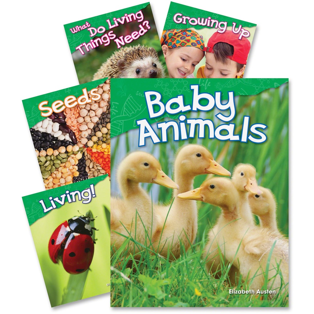 SHL23017 - Teach young students the fundamentals of life science with this dynamic five-book set. These titles give children an early understanding of scientific topics, including the life cycle and what living things need to grow and thrive. These nonfiction titles feature colorful images paired with high-interest text to keep young readers engaged from cover to cover. Set is designed for kindergarten students.