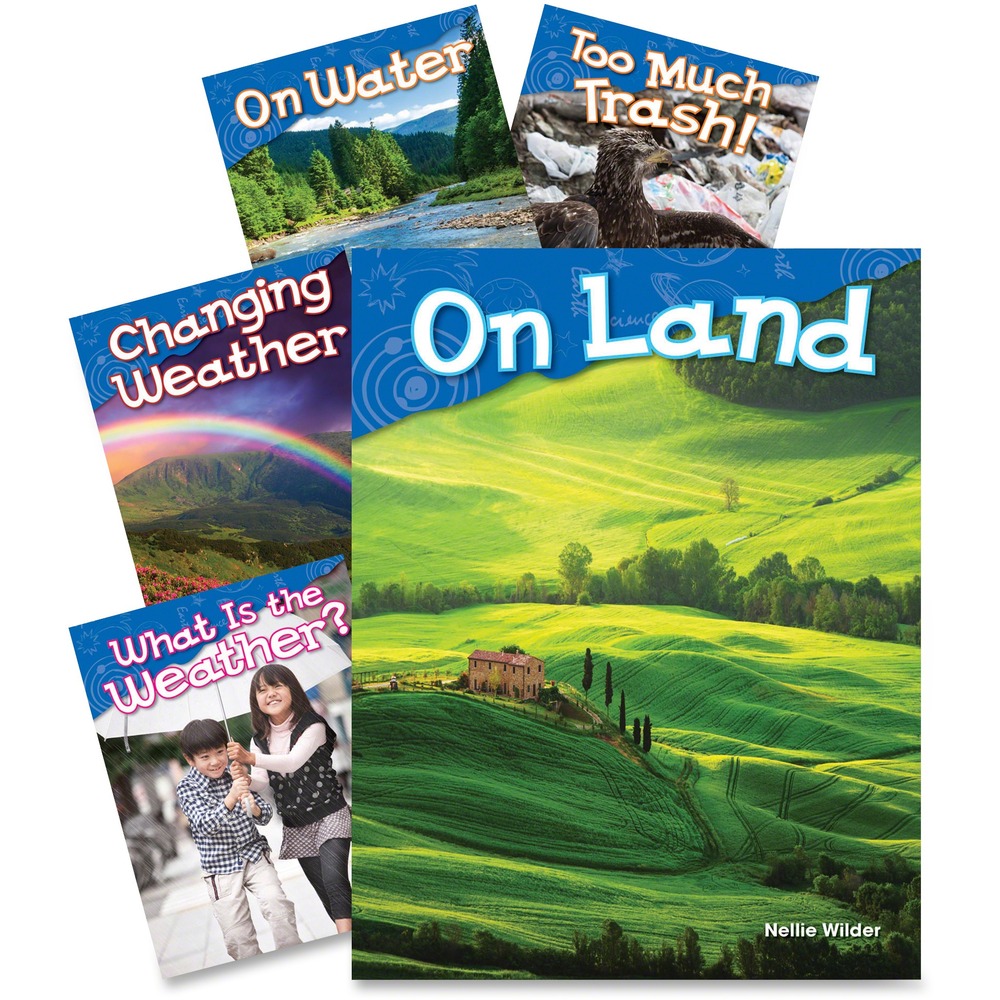 SHL23018 - Learn all about earth and space science with this dynamic five-book set. These books cover important scientific topics, including weather, trash, land and water. Make learning about science fun with high-interest text paired with vibrant images that will keep readers engaged from cover to cover. Set is designed for kindergarten students.
