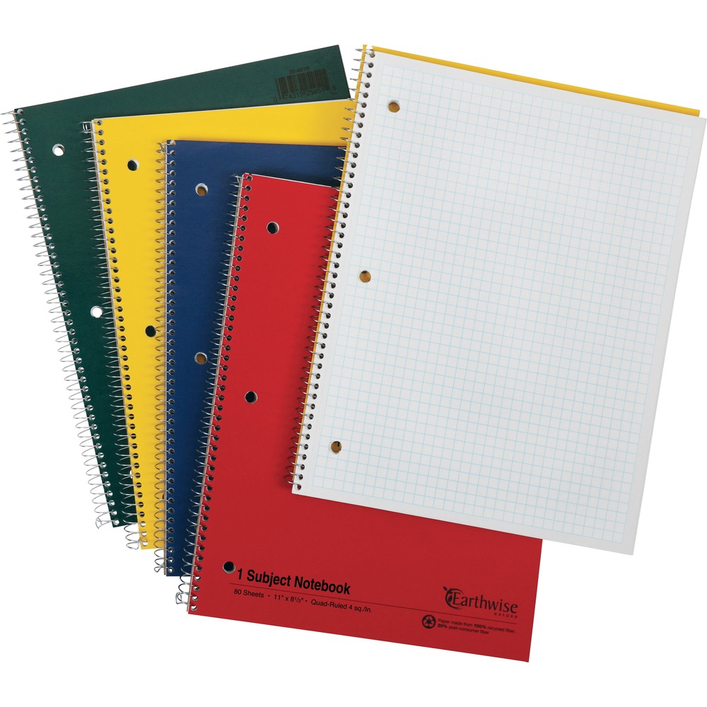 TOP25451 - Wirebound notebook contains 80 sheets of three-hole punched, 15 lb. paper. Each sheet features graph ruling for precise drawings. Rigid back offers writing support on-the-go.