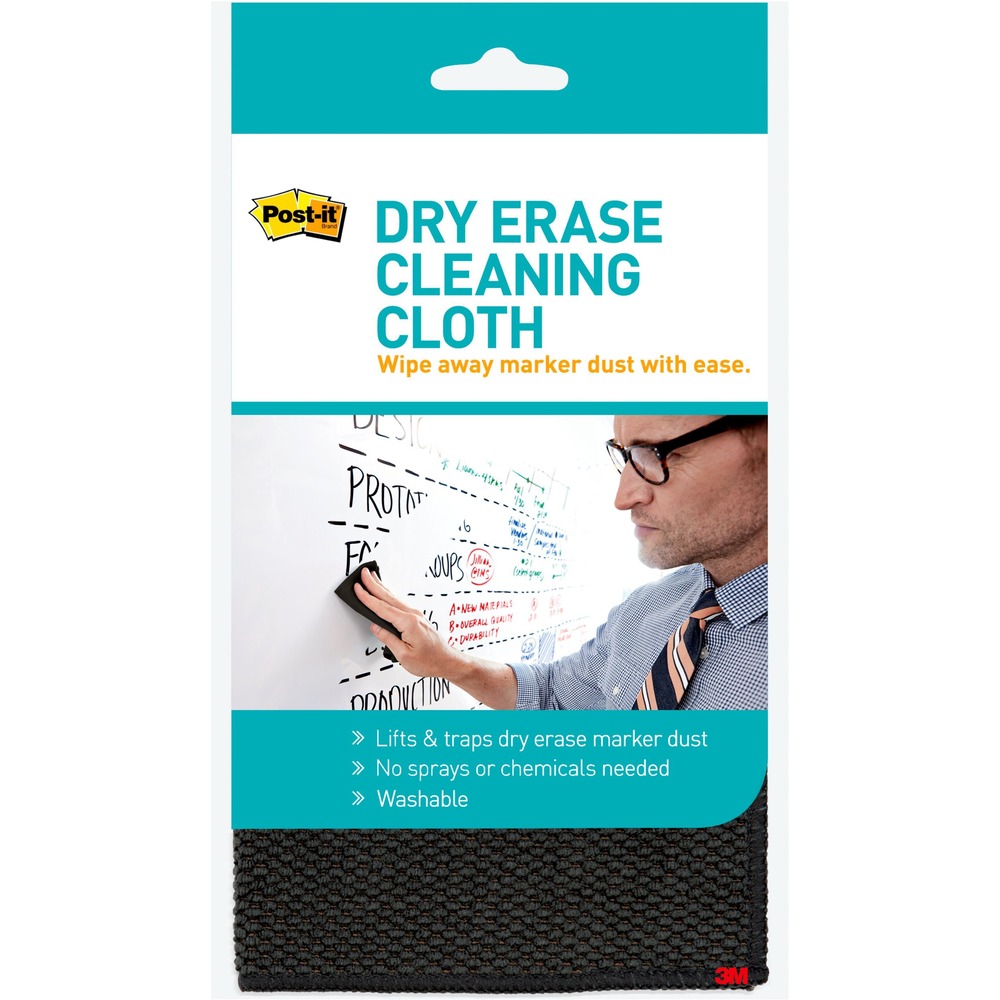 MMMDEFCLOTH - Easily wipe away marker dust using the Post-it Dry Erase Cleaning Cloth. It is great for everyday erasing of dry-erase marks. This cloth lifts and traps marker dust to clean surfaces without the use of sprays or chemicals. Reuse the cloth again and again. Cloth is machine-washable more than 100 times. More from the Manufacturer