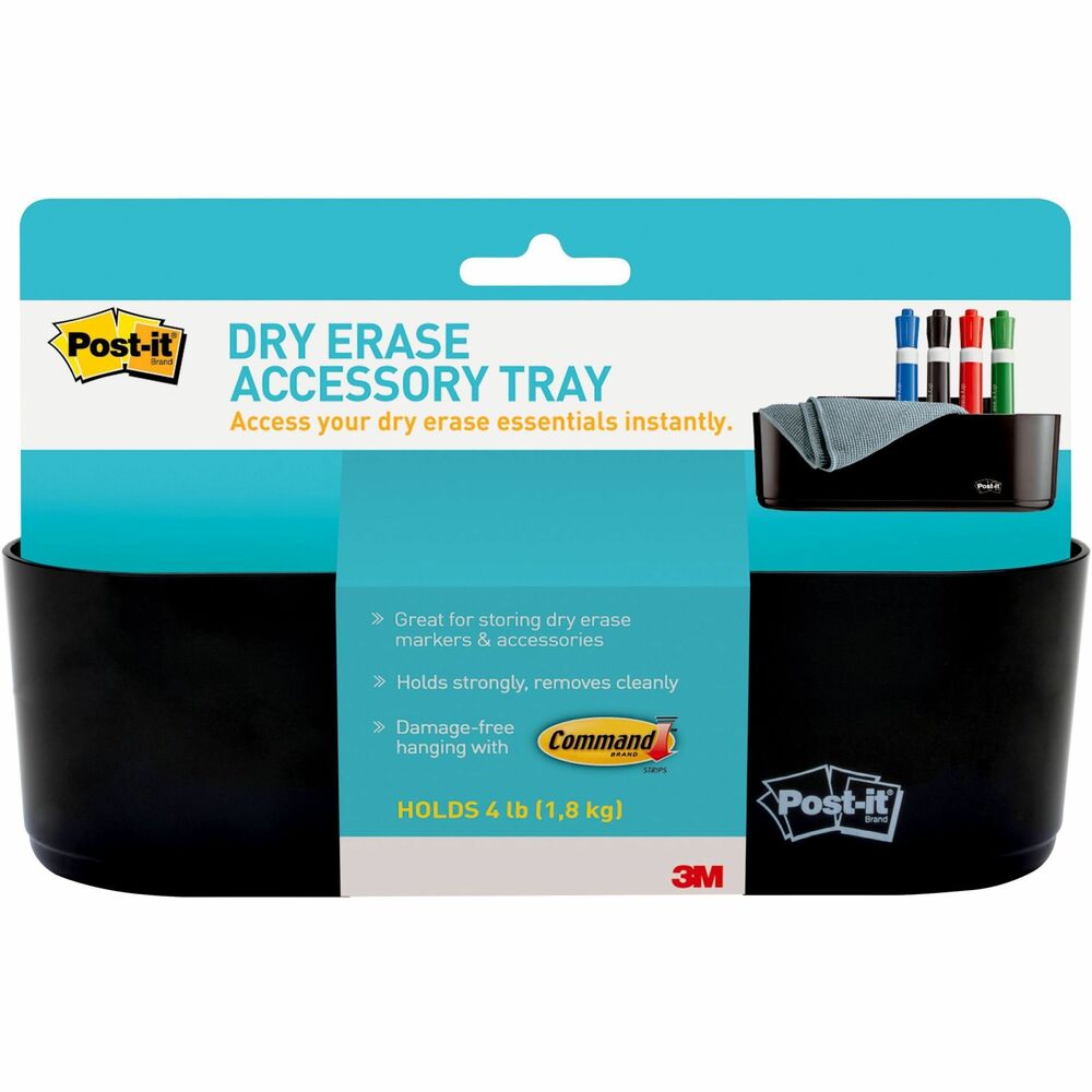 MMMDEFTRAY - Access your dry-erase essentials instantly using the Post-it Dry Erase Accessory Tray. Store dry-erase markers, erasers, erasing cloths and more. Install the tray without damage with included Command Strips that hold strongly and remove cleanly. They holds up to 4 lb. Accessories are sold separately. More from the Manufacturer