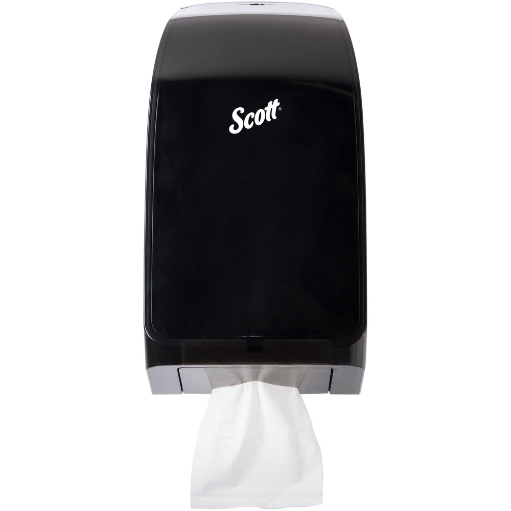 KCC39728 - Scott provides enhanced hygiene solutions for critical environments. If your team works in a sensitive environment, choose this Scott Hygienic Bathroom Tissue Dispenser. Fully enclosed system reduces the protentional of product contamination and directly addresses concerns for a healthier washroom environment. Dispenser is made of durable plastic with translucent sides to let you know when to refill. It can accommodate up to two full and one partial clip of Cottonelle or Scott Hygienic Toilet Paper (none included) and allows no-touch dispensing to reduce the risk of cross-contamination by only touching the towel you use. Dispenser features a key-activated spring lock or push-button operation with a hinged front cover. Overfill mechanism helps minimize tears and tabs that can cause waste. When installed properly and using recommended paper towels, this dispenser meets ADA Standards for Accessible Design.