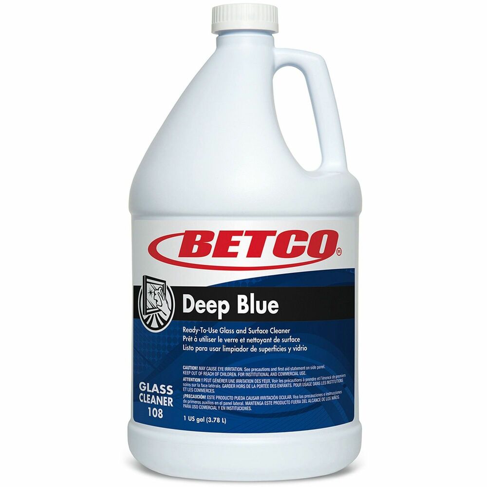 BET1080400 - Fortified with ammonia for powerful cleaning, Deep Blue Glass and Surface Cleaner (RTU) quickly penetrates dust, smoke, grease and grime on all glass and window surfaces. Versatile formula is also excellent for cleaning stainless steel, Formica, plastic, porcelain and chrome. Ready-to-use cleaner also polishes and brightens most hard surfaces. Use undiluted for heavy-duty glass and surface cleaning. It is convenient and easy to use. More from the Manufacturer