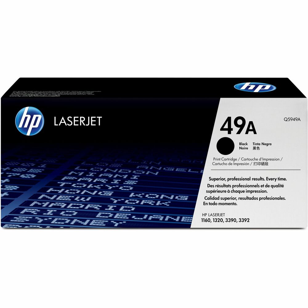 HEWQ5949A - Enjoy legendary HP quality and reliability by using the HP 49a. HP Smart Printing technology and specially formulated toner make sharp, professional printing easy, reliable and cost-effective. Toner cartridge is designed for use with Hewlett-Packard LaserJet 1160, 1160Le, 1320, 1320t, 1320n, 1320nw, 1320tn, 3390 and 3392 printers. Cartridge yields approximately 2,500 pages. More from the Manufacturer