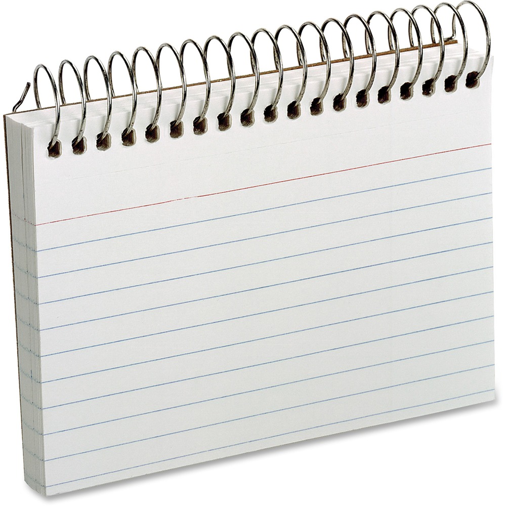 OXF40282 - Spiral binding keeps these index cards organized. Design features a perforated edge for easy removal and ruled format on one side for neater notes.