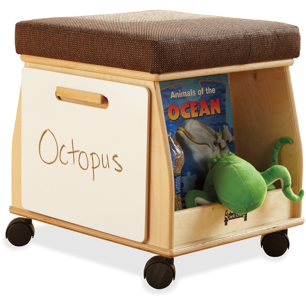 JNT3769JC - Mobile storage seat lets you take control of your classroom with comfort, style and functionality. This seat is perfect for literacy and circle time by putting you at just the right level for curious minds. High-density foam cushion provides exceptional comfort and is wrapped with extra-durable fabric. Seat also features four book slots and open storage for activities and more. Easily detachable, Write-n-Wipe board accents your daily lesson. KYDZSafe rounded edges allow children to play safely without getting hurt by sharp edges or corners. Dowel-pin construction prevents weakening at the joints. Ultraviolet acrylic coating is durable and resists yellowing over time.