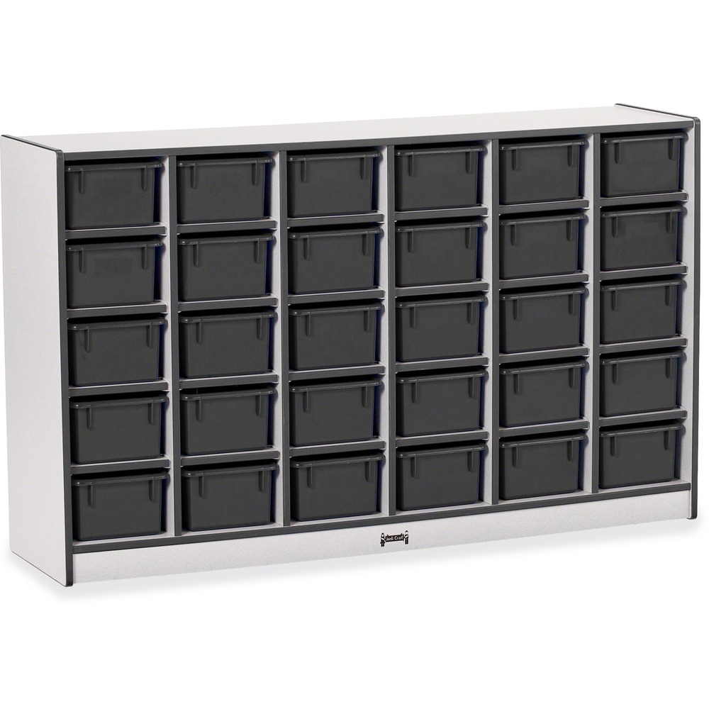 JNT0431JCWW180 - Cubby storage unit with trays encourages an organized classroom. MAXBrackets allow the unit to be moved effortlessly from room to room without causing stress on the wheels and brackets. Wheels are made of hard rubber and won't leave black marks on your floor. Laminate is durable and features an easy-to-clean surface. TRUEdge is permanently thermo-fused to the edges to prevent chipping. Standard Write-n-Wipe recessed backs can be easily wiped clean.