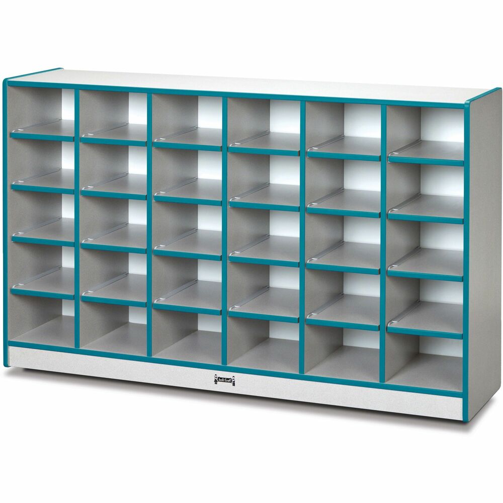 JNT0430JCWW005 - Cubby storage unit encourages an organized classroom. MAXBrackets allow the unit to be moved effortlessly from room to room without causing stress on the wheels and brackets. Wheels are made of hard rubber and won't leave black marks on your floor. Laminate is durable and features an easy-to-clean surface. TRUEdge is permanently thermo-fused to the edges to prevent chipping. Standard Write-n-Wipe recessed backs can be easily wiped clean.